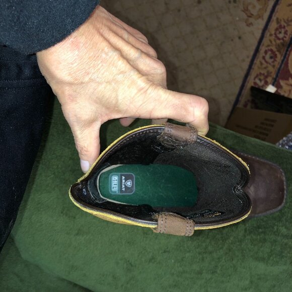 Ariat WorkHog Men's Western Pull-On Work Boots Square Toe Brown H₂O EH - Picture 16 of 16